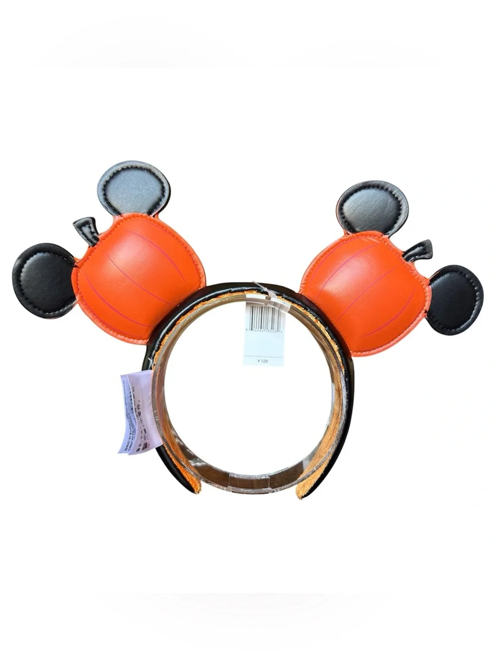 Disney Halloween Mickey Mouse Pumpkin Jack-O-Lantern Ears Headband NEW! 2